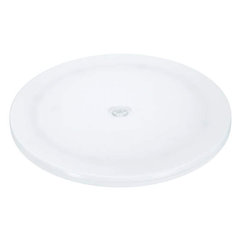 1Pack Acrylic Lazy Susan Turntable, 9" Ball Bearing Rotating Tray, White