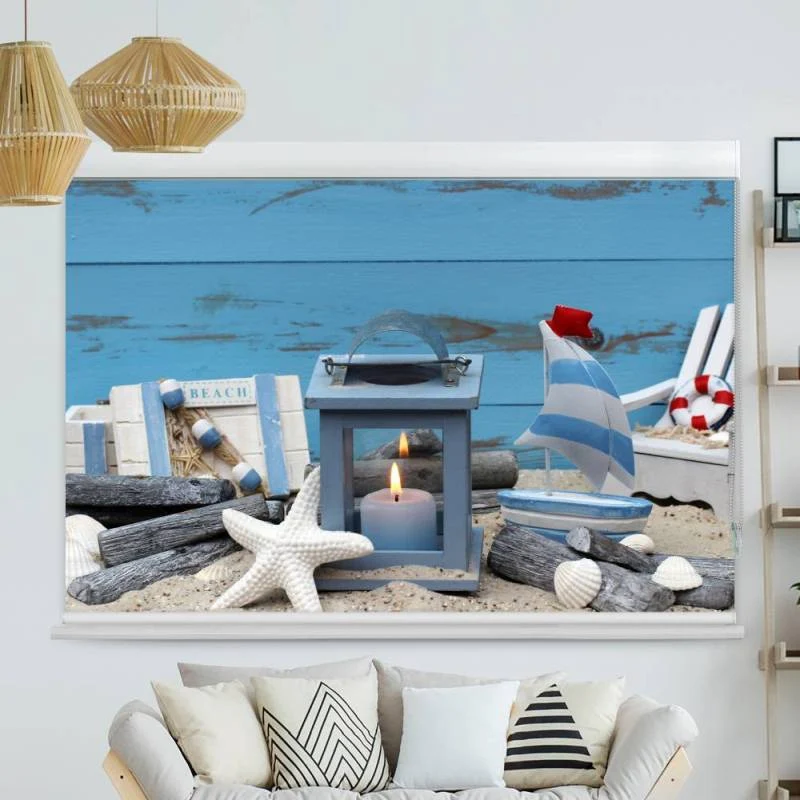 Kassettenrollo Motiv "Deko Maritim" | bis B 420 x H 420 cm