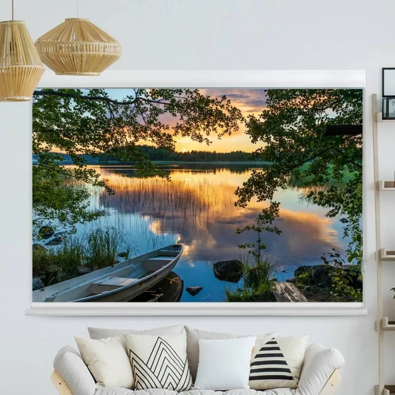 Kassettenrollo Motiv "Findland See Im Sommer" | bis B 420 x H 420 cm