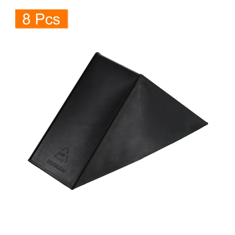 8Pcs Corner Protectors 40x110mm Plastic Right Angle Corner Guards Cushion, Black