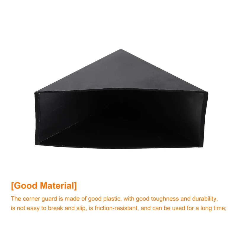8Pcs Corner Protectors 40x110mm Plastic Right Angle Corner Guards Cushion, Black