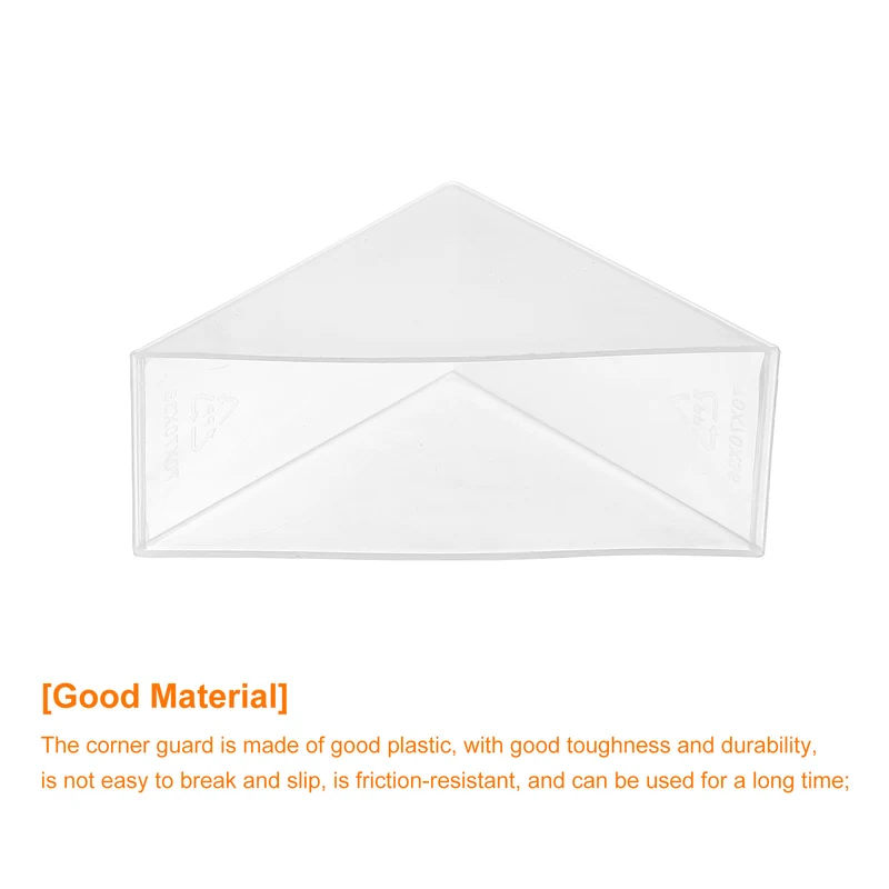 8Pcs Corner Protectors 36x95mm Plastic Right Angle Corner Guards Cushion, White