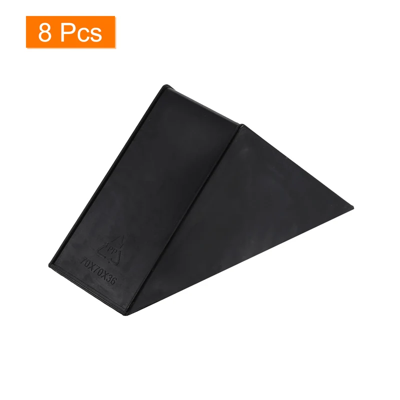 8Pcs Corner Protectors 36x95mm Plastic Right Angle Corner Guards Cushion, Black