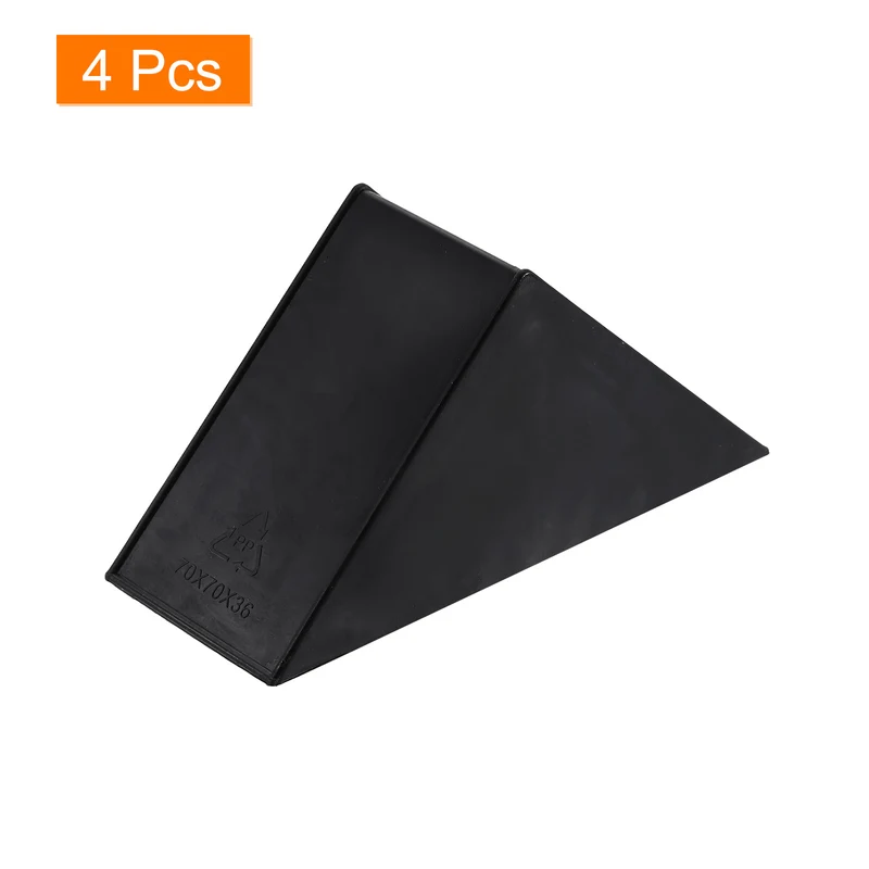 4Pcs Corner Protectors 36x95mm Plastic Right Angle Corner Guards Cushion, Black