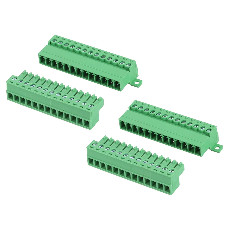 2Sets 13Pin 3.81mm Pitch Screw Terminal Block Connector Pluggable 300V 8A Green