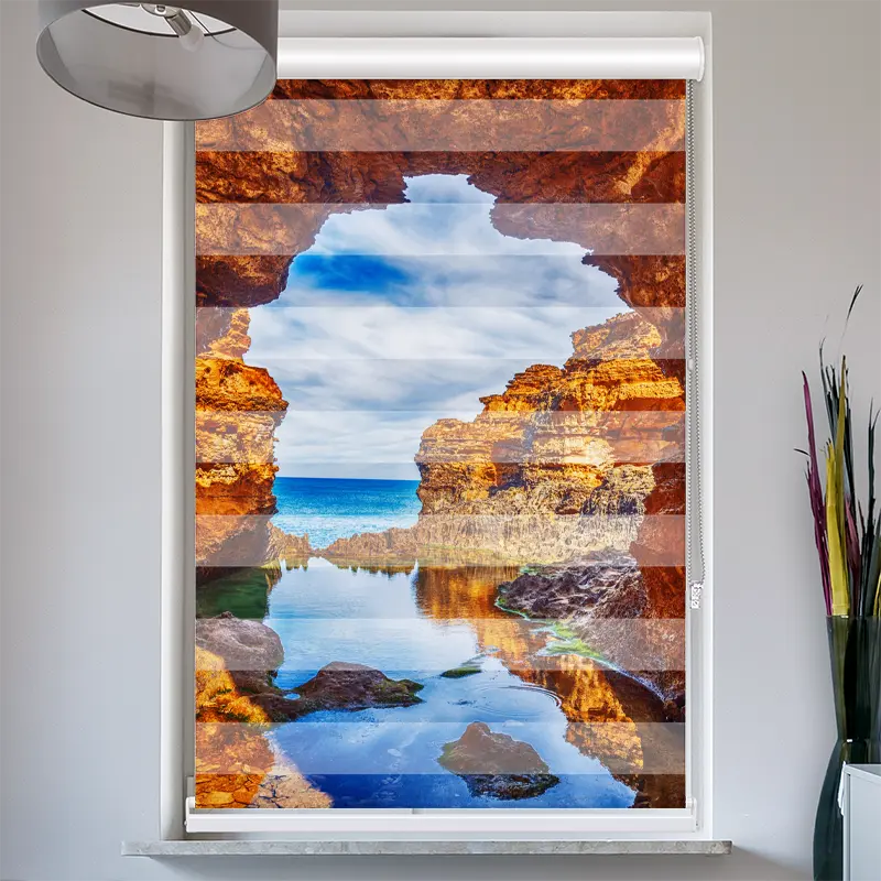Doppelrollo mit Kassette "Australien Meer"