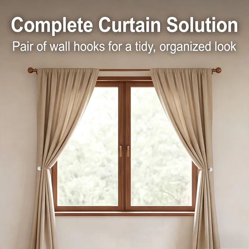 4Pcs Curtain Holdbacks Wall Mounted Curtain Hooks for Drapes, Bronze (102 Mm)
