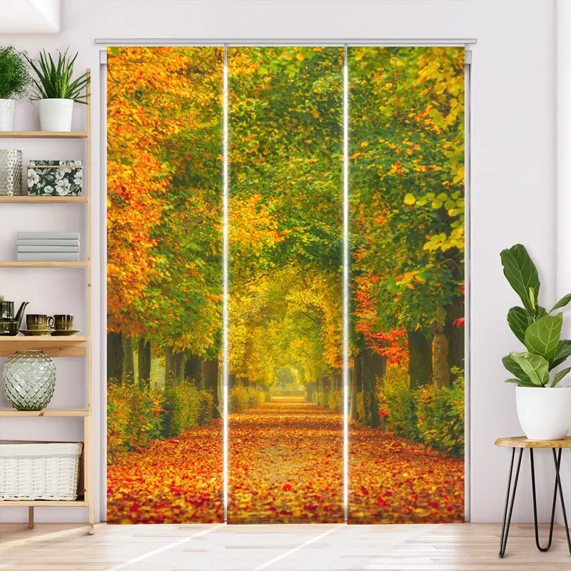 Schiebegardine Motiv "Herbstweg"