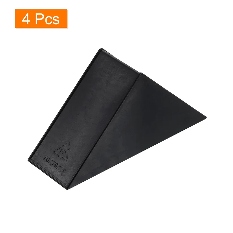 4Pcs Corner Protectors 30x95mm Plastic Right Angle Corner Guards Cushion, Black