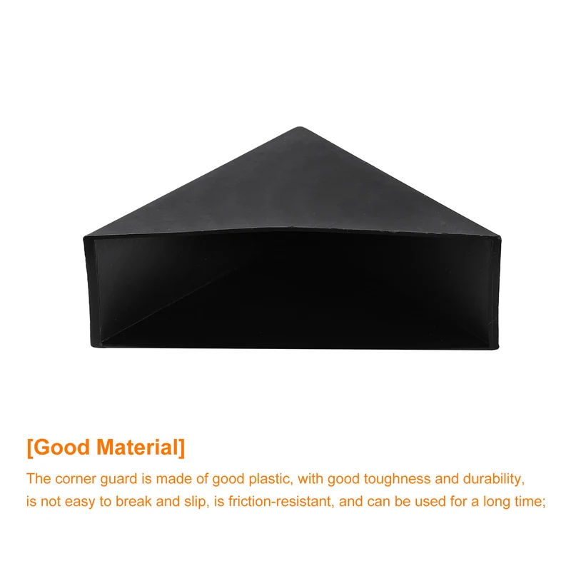 4Pcs Corner Protectors 30x95mm Plastic Right Angle Corner Guards Cushion, Black