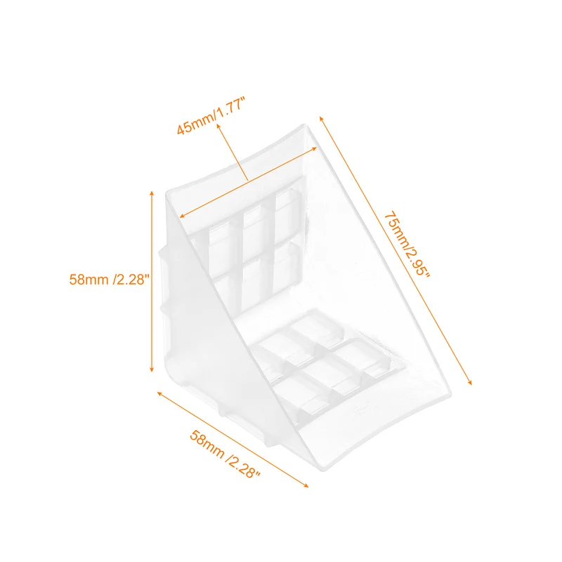 8Pcs Corner Protectors 45x75mm Plastic Right Angle Corner Guards Cushion, White