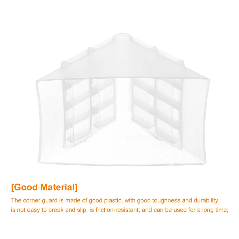 4Pcs Corner Protectors 45x75mm Plastic Right Angle Corner Guards Cushion, White