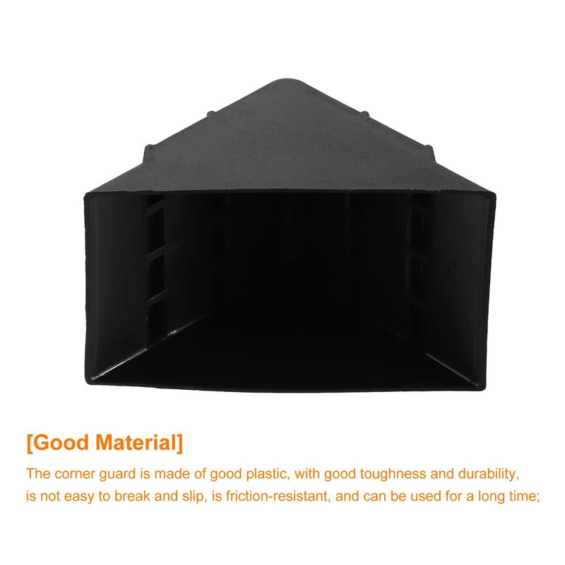 8Pcs Corner Protectors 45x77mm Plastic Right Angle Corner Guards Cushion, Black