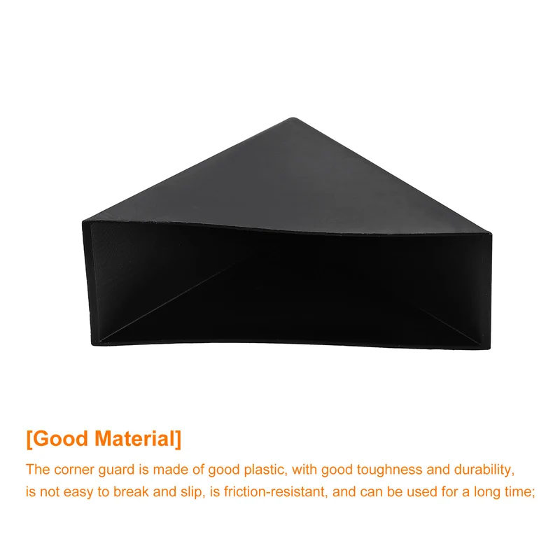 8Pcs Corner Protectors 28x82mm Plastic Right Angle Corner Guards Cushion, Black