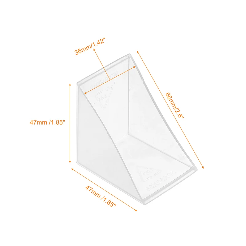 20Pcs Corner Protectors 36x66mm Plastic Right Angle Corner Guards Cushion, White