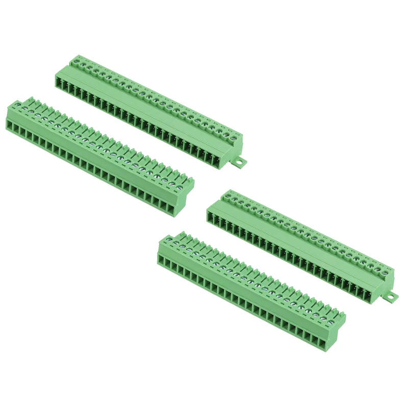 2Sets 24Pin 3.5mm Pitch Screw Terminal Block Connector Pluggable 300V 8A Green