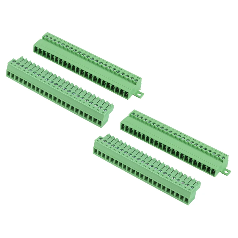 2Sets 22Pin 3.5mm Pitch Screw Terminal Block Connector Pluggable 300V 8A Green