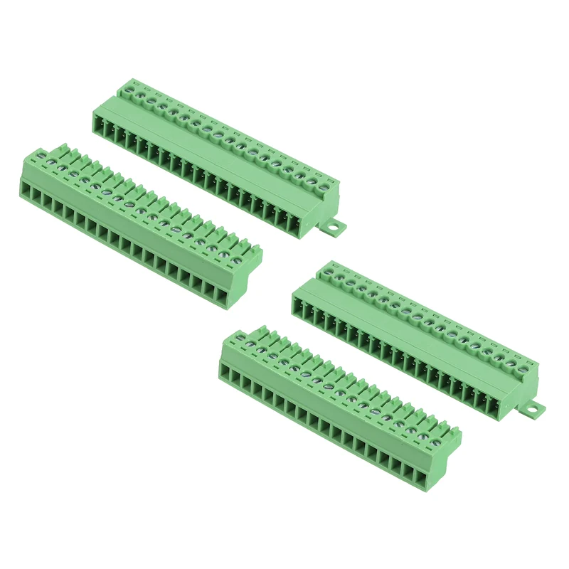 2Sets 18Pin 3.5mm Pitch Screw Terminal Block Connector Pluggable 300V 8A Green