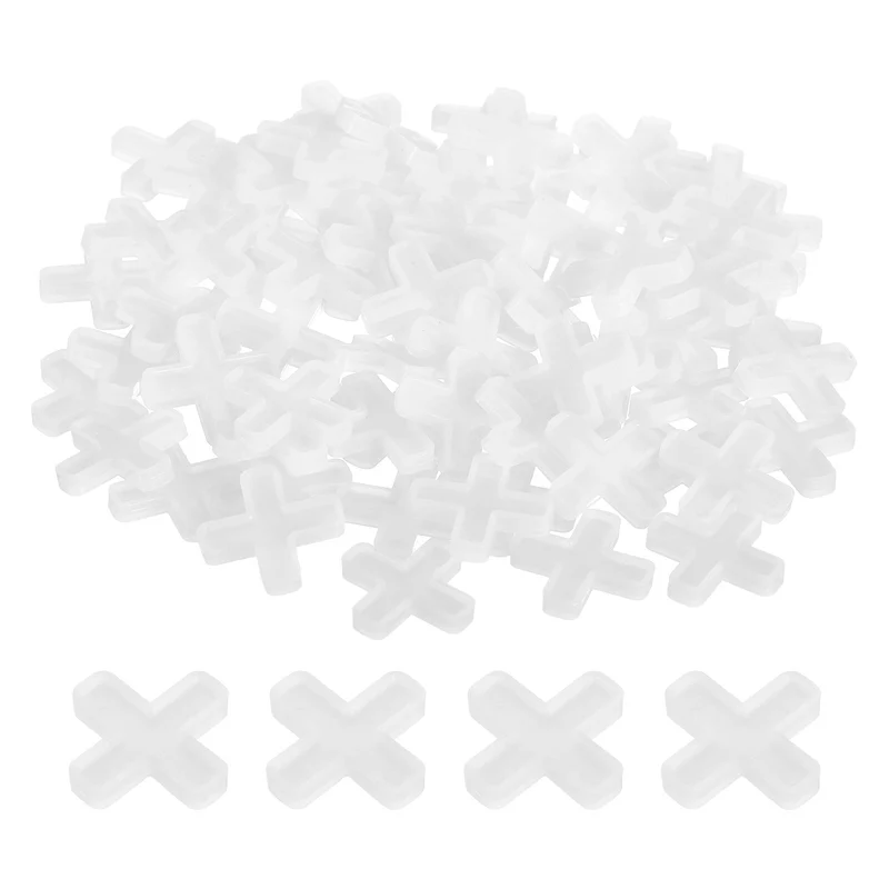 400Pcs Tile Spacers, 6mm 1/4" Cross Shape Wall Floor Tile Spacer, White