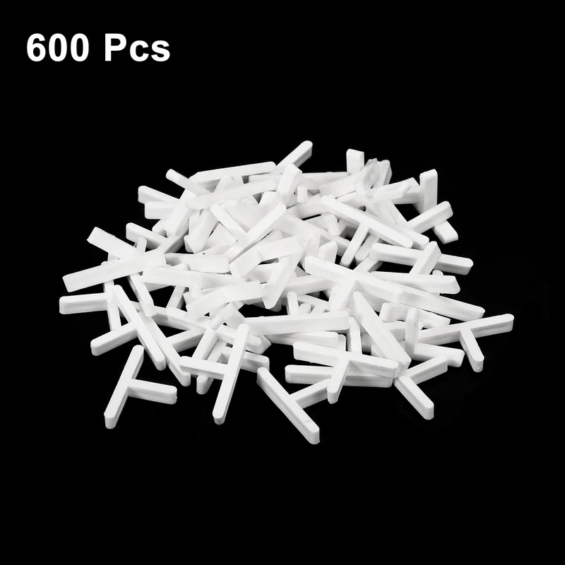 600Pcs Wall Floor Tile Plastic T-Shape Spacers Tiling Tools 2mm 1/16" White