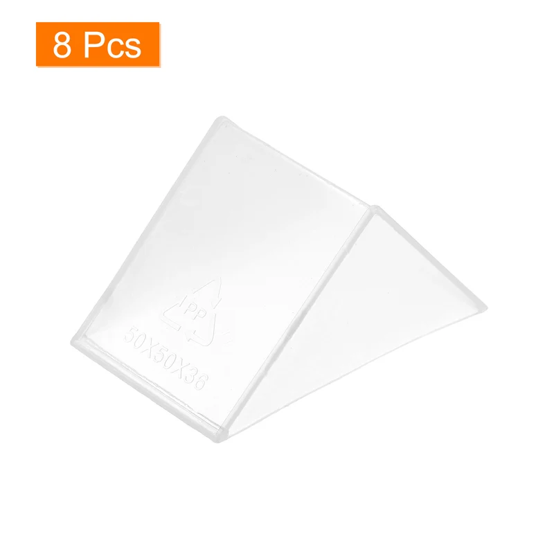8Pcs Corner Protectors 36x66mm Plastic Right Angle Corner Guards Cushion, White