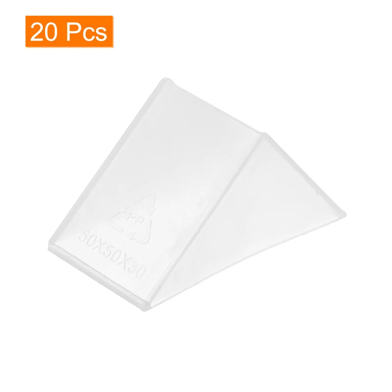 20Pcs Corner Protectors 30x67mm Plastic Right Angle Corner Guards Cushion, White