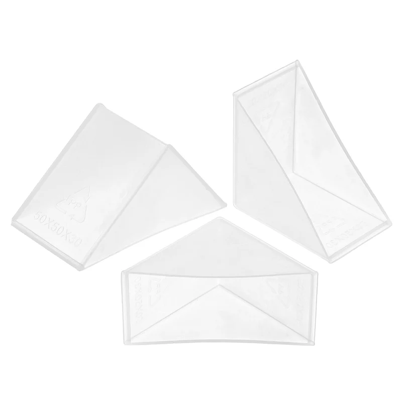 8Pcs Corner Protectors 30x66mm Plastic Right Angle Corner Guards Cushion, White