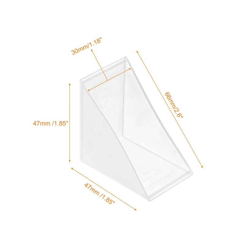 8Pcs Corner Protectors 30x66mm Plastic Right Angle Corner Guards Cushion, White