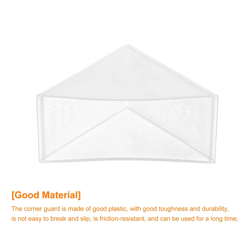 8Pcs Corner Protectors 30x66mm Plastic Right Angle Corner Guards Cushion, White