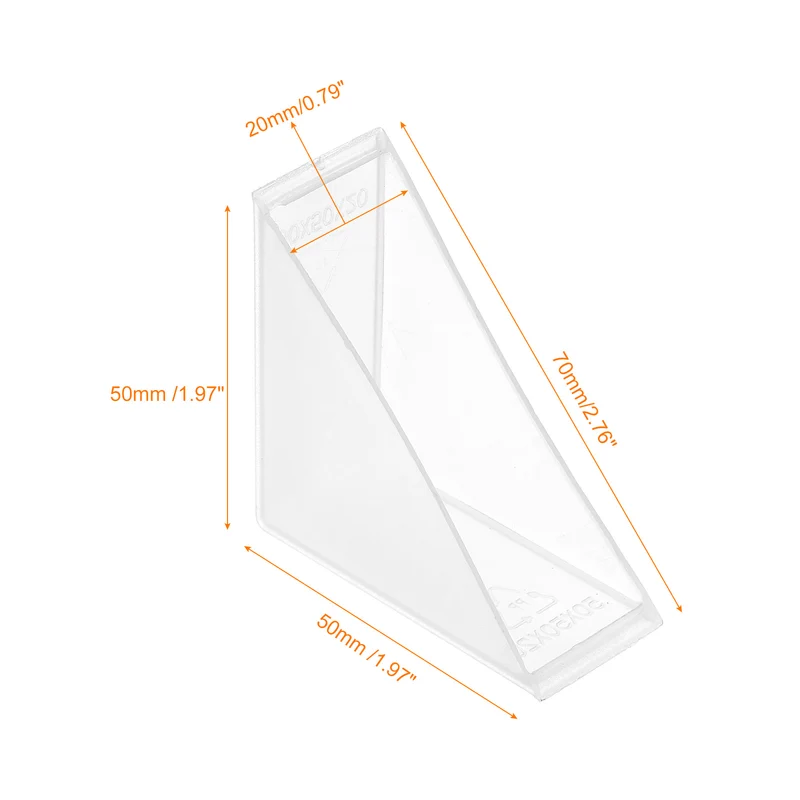 20Pcs Corner Protectors 20x70mm Plastic Right Angle Corner Guards Cushion, White