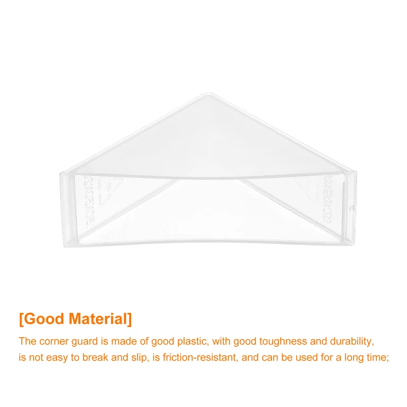 20Pcs Corner Protectors 20x70mm Plastic Right Angle Corner Guards Cushion, White