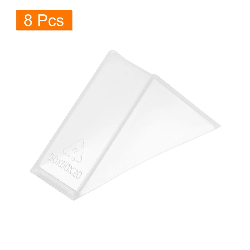 8Pcs Corner Protectors 20x70mm Plastic Right Angle Corner Guards Cushion, White