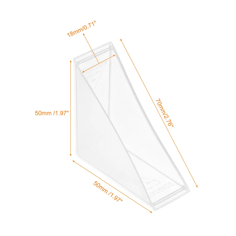 20Pcs Corner Protectors 18x71mm Plastic Right Angle Corner Guards Cushion, White