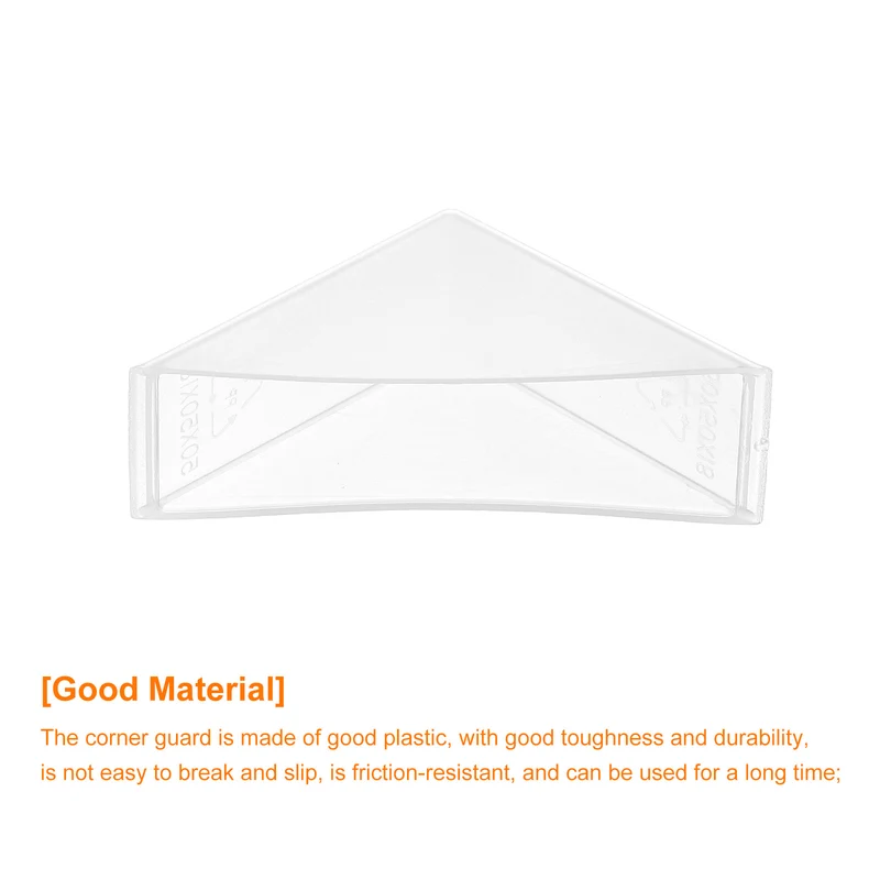 20Pcs Corner Protectors 18x71mm Plastic Right Angle Corner Guards Cushion, White