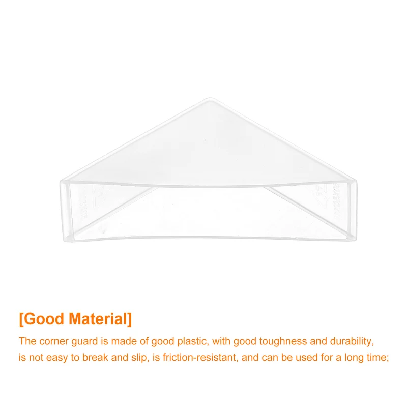 20Pcs Corner Protectors 16x70mm Plastic Right Angle Corner Guards Cushion White