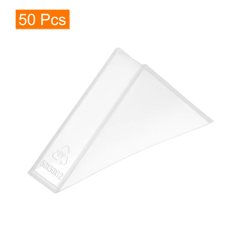 50Pcs Corner Protectors 12x70mm Plastic Right Angle Corner Guards Cushion, White
