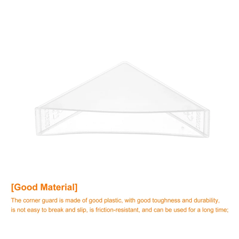 50Pcs Corner Protectors 12x70mm Plastic Right Angle Corner Guards Cushion, White