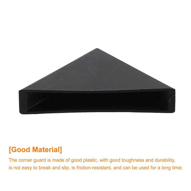 8Pcs Corner Protectors 8x50mm Plastic Right Angle Corner Guards Cushion, Black