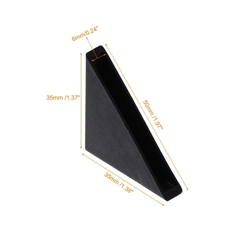 80Pcs Corner Protectors 6x50mm Plastic Right Angle Corner Guards Cushion Black