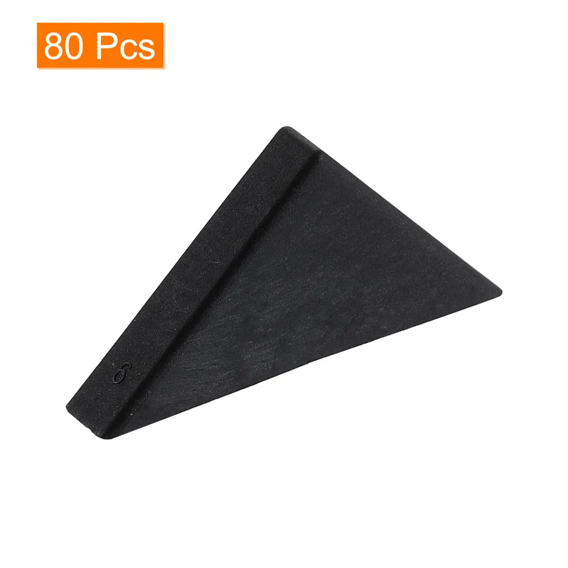 80Pcs Corner Protectors 6x50mm Plastic Right Angle Corner Guards Cushion Black