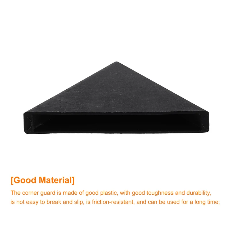 80Pcs Corner Protectors 6x50mm Plastic Right Angle Corner Guards Cushion Black