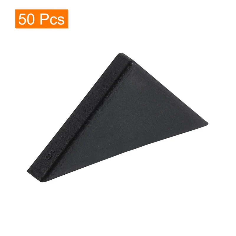 50Pcs Corner Protectors 5x50mm Plastic Right Angle Corner Guards Cushion Black