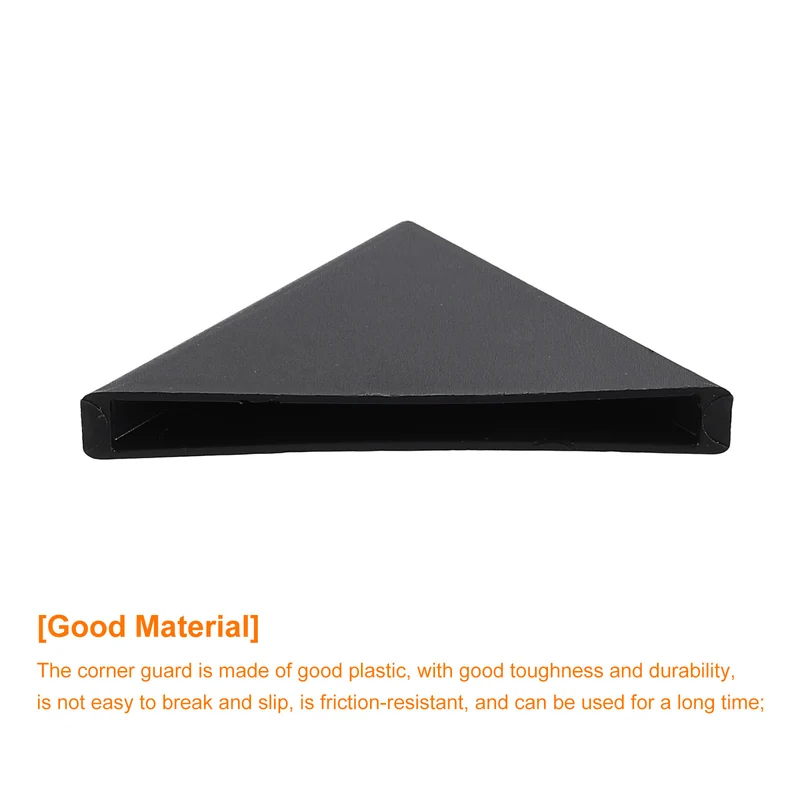 50Pcs Corner Protectors 5x50mm Plastic Right Angle Corner Guards Cushion Black