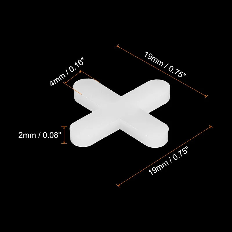 500Pcs Tile Spacers, 4mm 5/32" Cross Shape Wall Floor Tile Spacer Tiling Tools for Ceramic Tile Installation, White