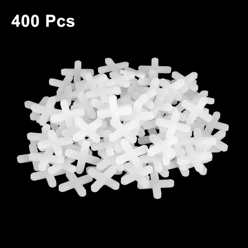 400Pcs Tile Spacers 4mm 5/32" Cross Shape Wall Floor Tile Spacer White