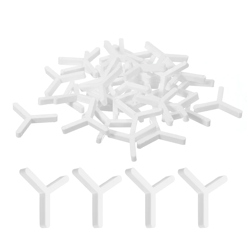 800Pcs Wall Floor Tile Plastic Y Type Spacers Tiling Tools 2mm 1/16" White