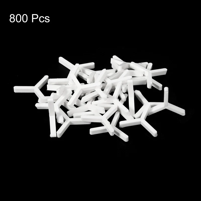 800Pcs Wall Floor Tile Plastic Y Type Spacers Tiling Tools 2mm 1/16" White