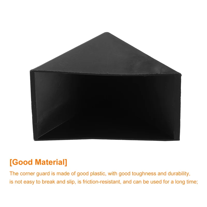20Pcs Corner Protectors 36x67mm Plastic Right Angle Corner Guards Cushion, Black