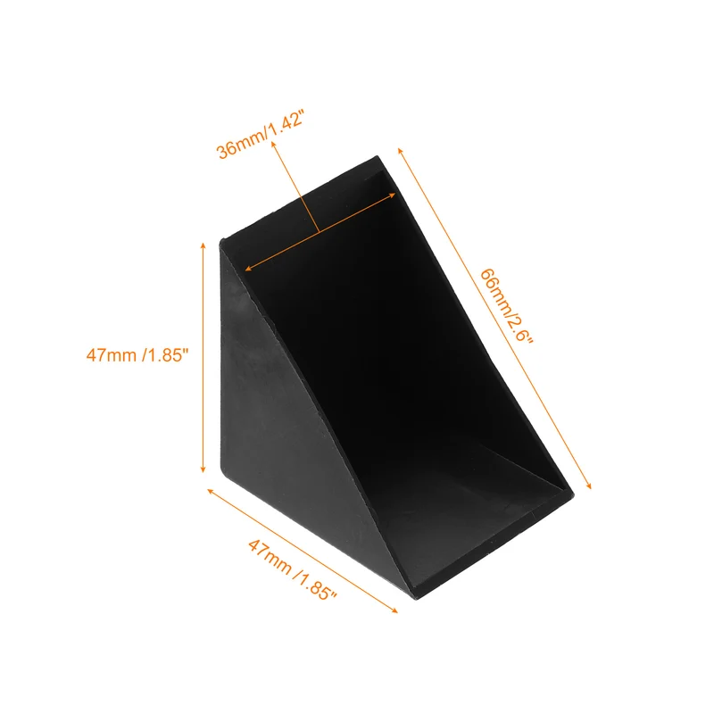 8Pcs Corner Protectors 36x66mm Plastic Right Angle Corner Guards Cushion, Black