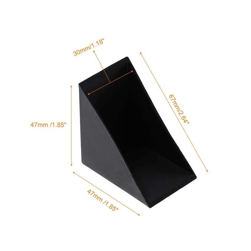 20Pcs Corner Protectors 30x67mm Plastic Right Angle Corner Guards Cushion, Black